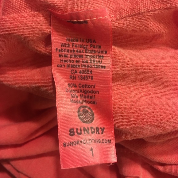 NWT Anthropologie Sundry Tiered Light Red Dress - Picture 7 of 8